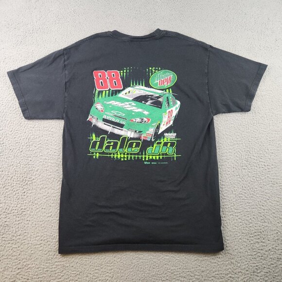 Dale Earnhardt Jr Shirt Men's Large Amp Mountain Dew Double Sided NASCAR Racing - Picture 3 of 8